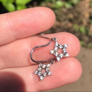 Silver star earrings